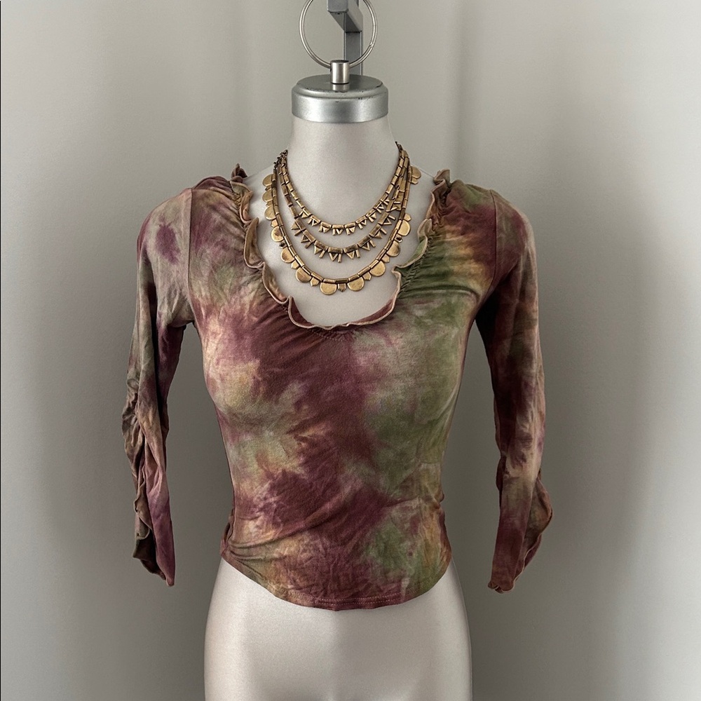Guess Multicolor Tie-Dye Blouse
